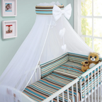 Baby Nursery Canopy Drape Mosquito Net with Holder Cot Crib Bed Canopy