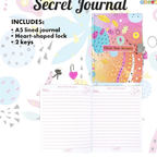 Abeec Secret Diary for Girls with Lock & Keys Chase Your Dreams A5 Journal Writing Gift