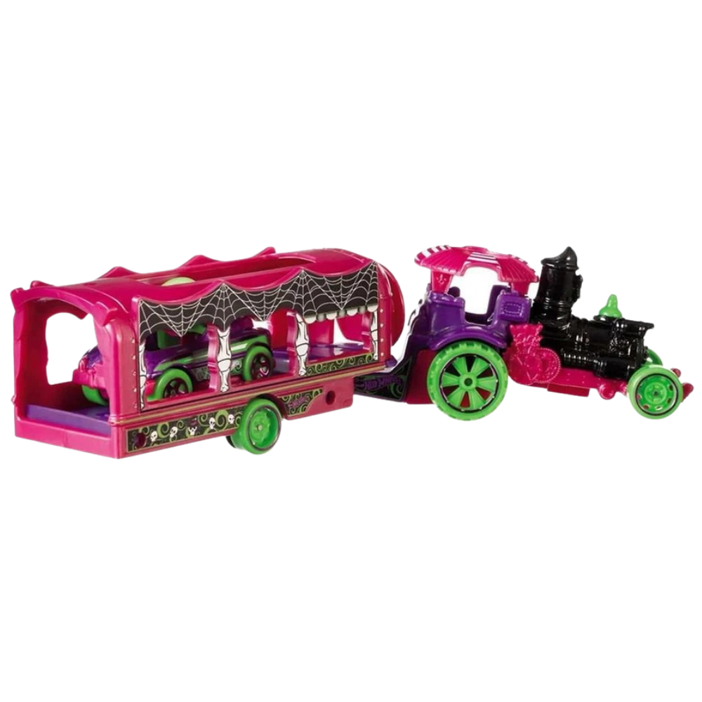 Hot Wheels Super Rigs Car-Nival Steamer Push Vehicle Semi Truck Trailer Car Toy 3+ New