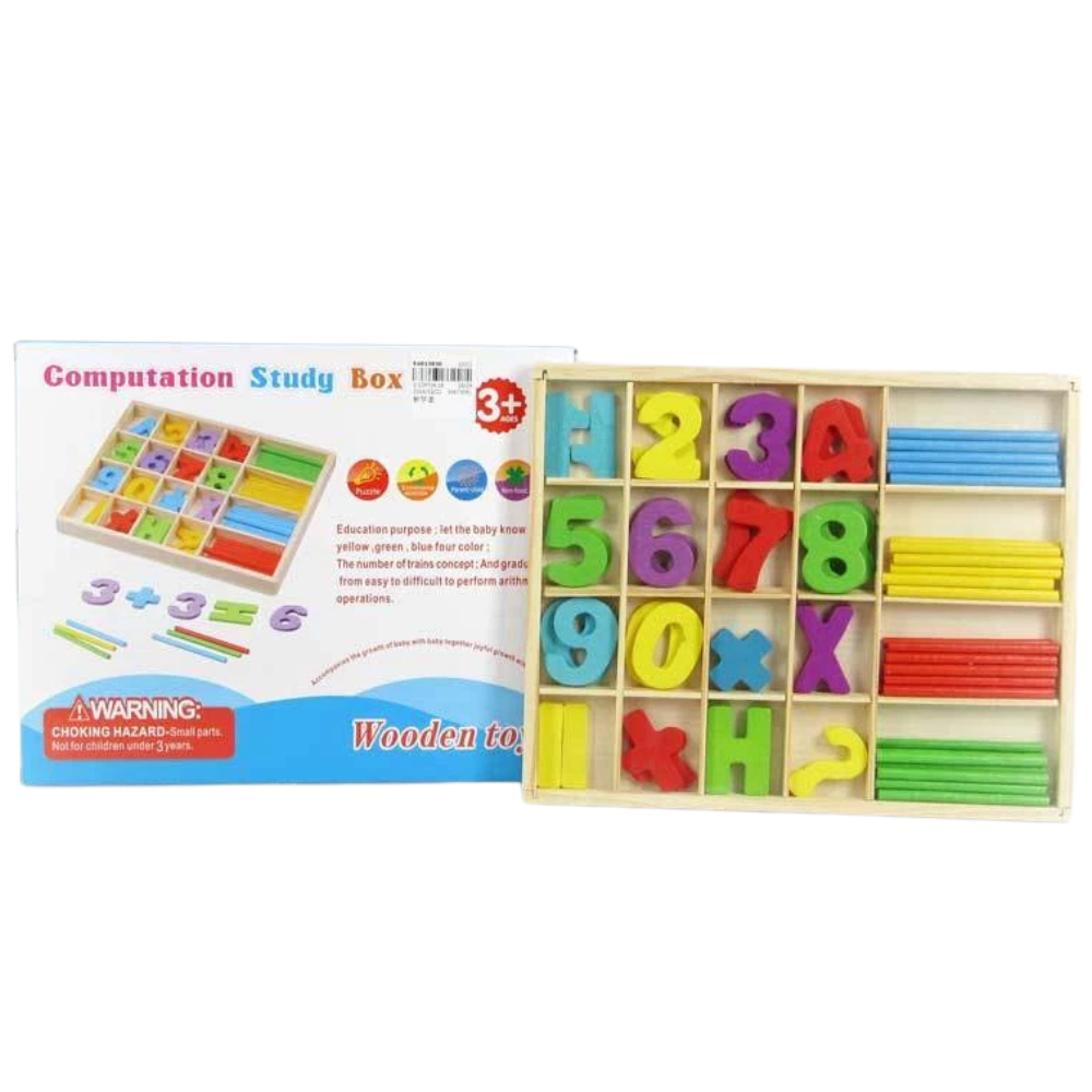 Math Counting Wooden Sticks for Kids Numbers Learning & Maths Operations Game Box New Uk