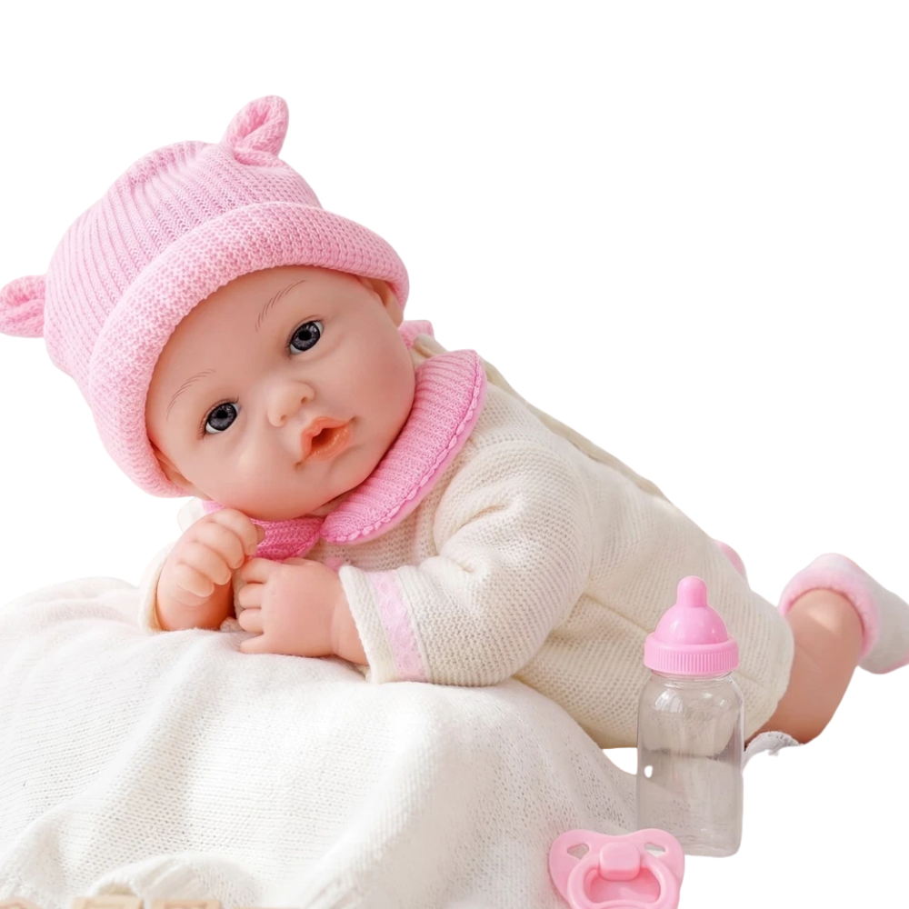 20" Realistic Reborn Silicone Handmade Baby Doll Baby Girl & Boy with Dummy & Bottle
