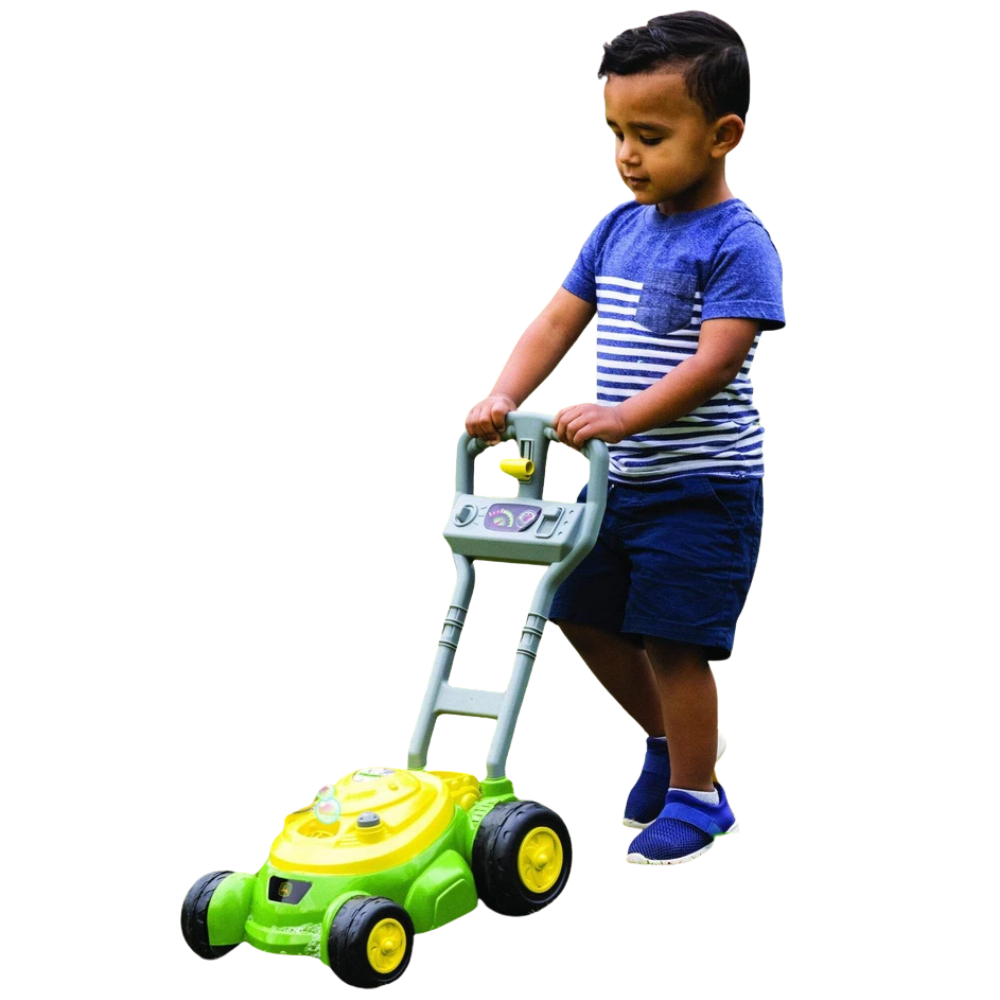Tomy John Deere Bubble Mower Toy with Bubbles & Sounds Outdoor Pretend Play for Kids New