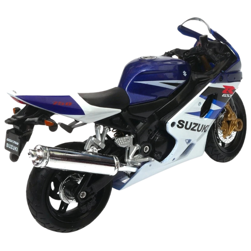 Welly Suzuki Gsx-750 Japanese Sports Motorcycle Diecast Model Toy 1:18 Scale Collectible Bike