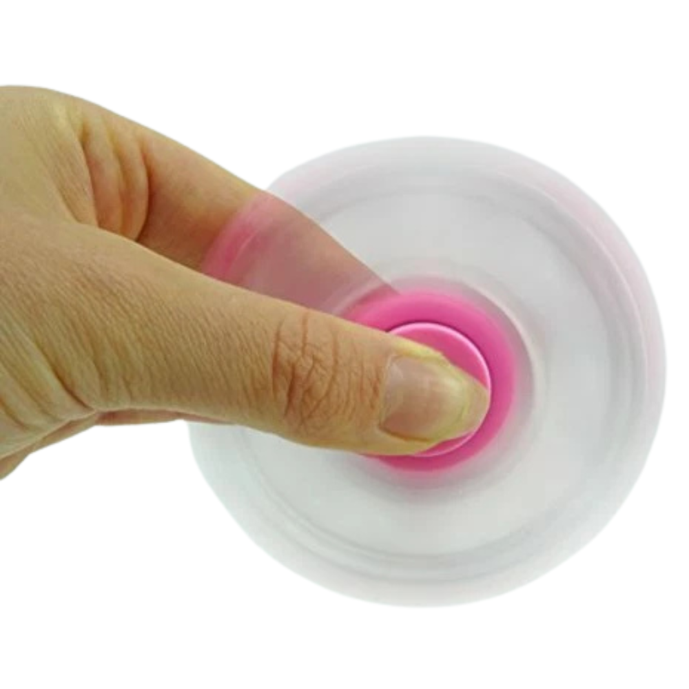 Pink Fidget Hand Spinner Stress Relief Focus Toy Pocket Size Sensory Spinner for Kids Adults Sp-Pink