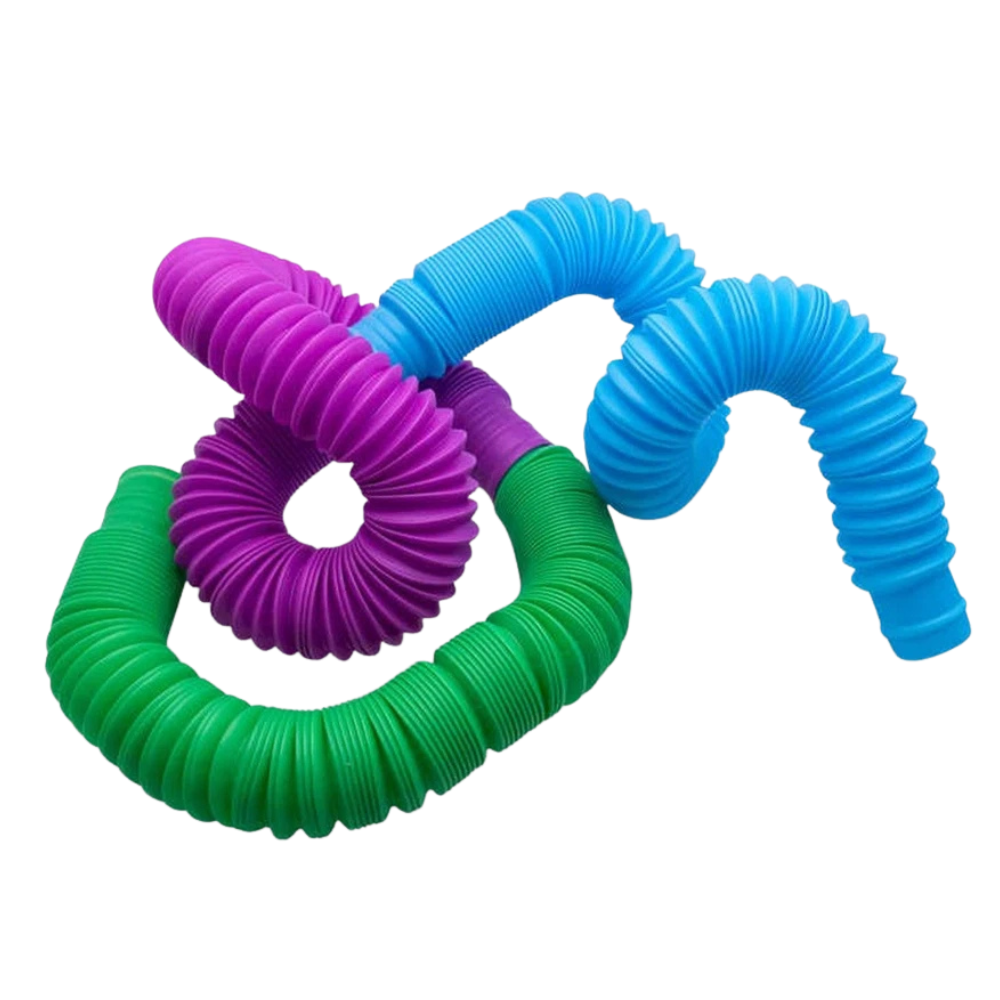 8x Fidget Pop Tubes Sensory Toy Stretchy Stress Relief Handheld Toy for Kids