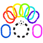 Sassy Ring O' Links Baby Rattle Toy Easy-To-Hold Click & Link Infant Toy 0m+ New