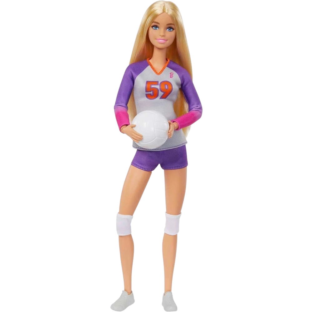 Barbie Made to Move Volleyball Player Doll Sports Career Toy with Ball Kids 3+