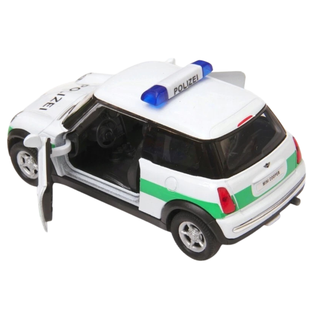 Welly Mini Cooper Polizei German Police Car Diecast Model Toy 1:34-1:39 Scale Collectible