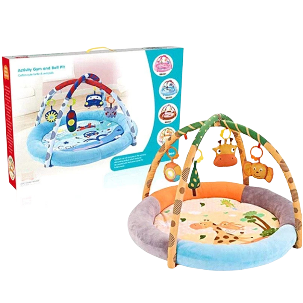 Baby Round Activity Play Mat Gym with Soft Colourful Material for Infant Playtime and Fun