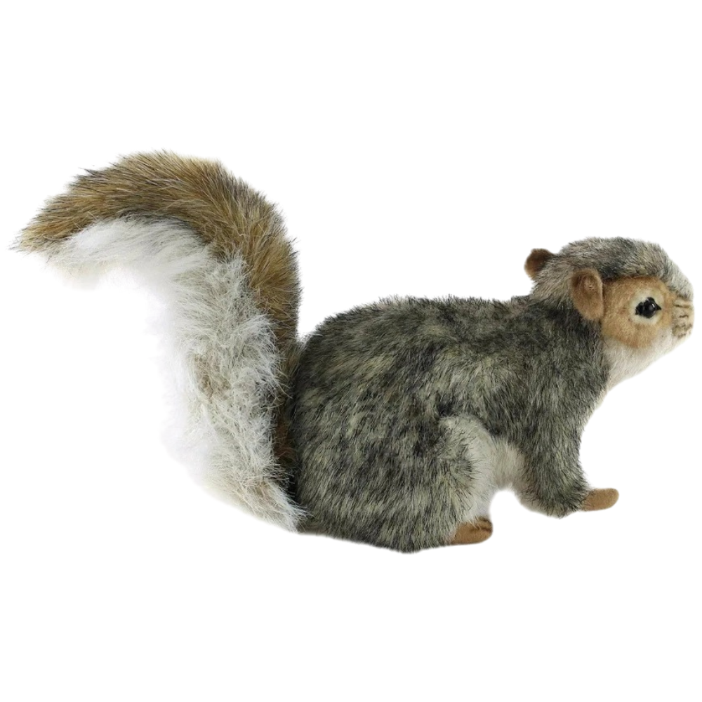 Hansa Grey Squirrel Plush Soft Toy Lifelike Woodland Animal Teddy Gift 4840 Cute Cuddly Toy