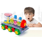 PEBBLE HUG LED Gear Train Toy Transparent Moving Gears Lights Sounds Music