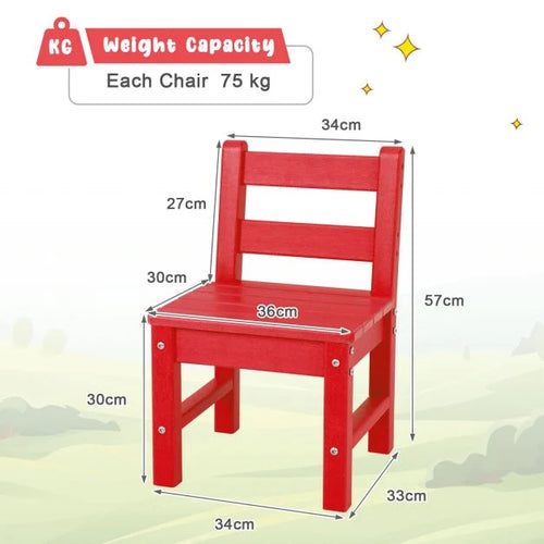 2-Piece Kids Study Chairs with Back Support for Home & Garden