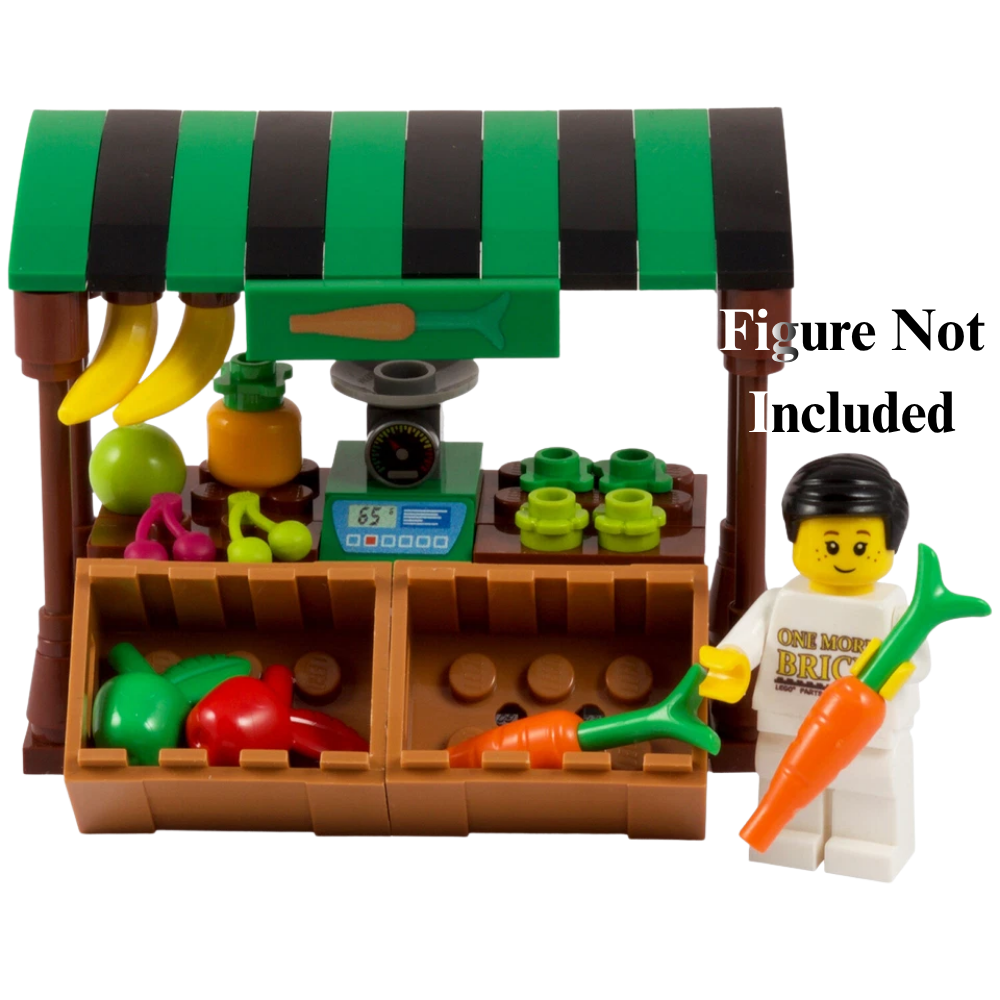 LEGO Market Stall Fruit and Veg Greengrocer City Custom Building Set MOC