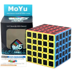 5x5 Speed Cube Puzzle Super-Durable Carbon Fiber Sticker Magic Cube with Vivid Colours