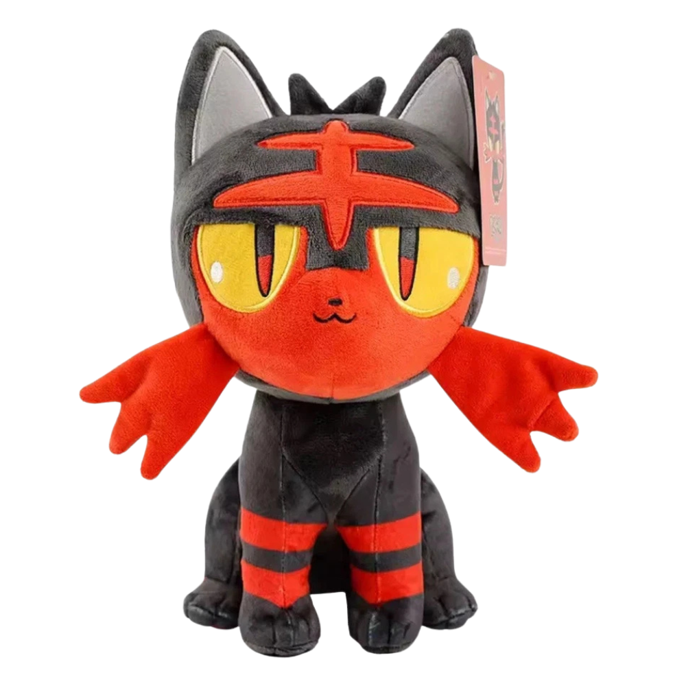 Pokemon Litten Plush Soft Toy Teddy 22cm Cuddly Character Gift Kids Collectors Brand New Uk