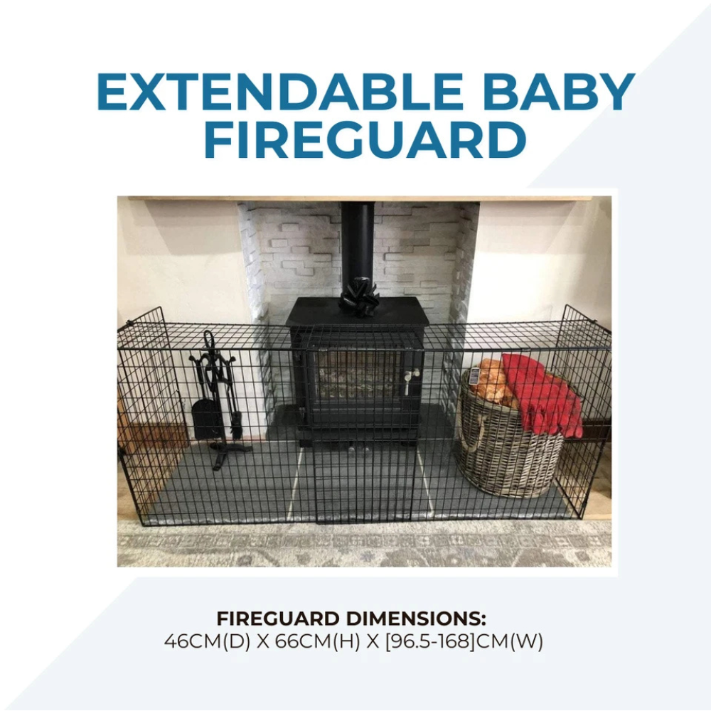 Extendable Folding Fireguard Safety Guard Fireplace Cover for Babies Children and Kids