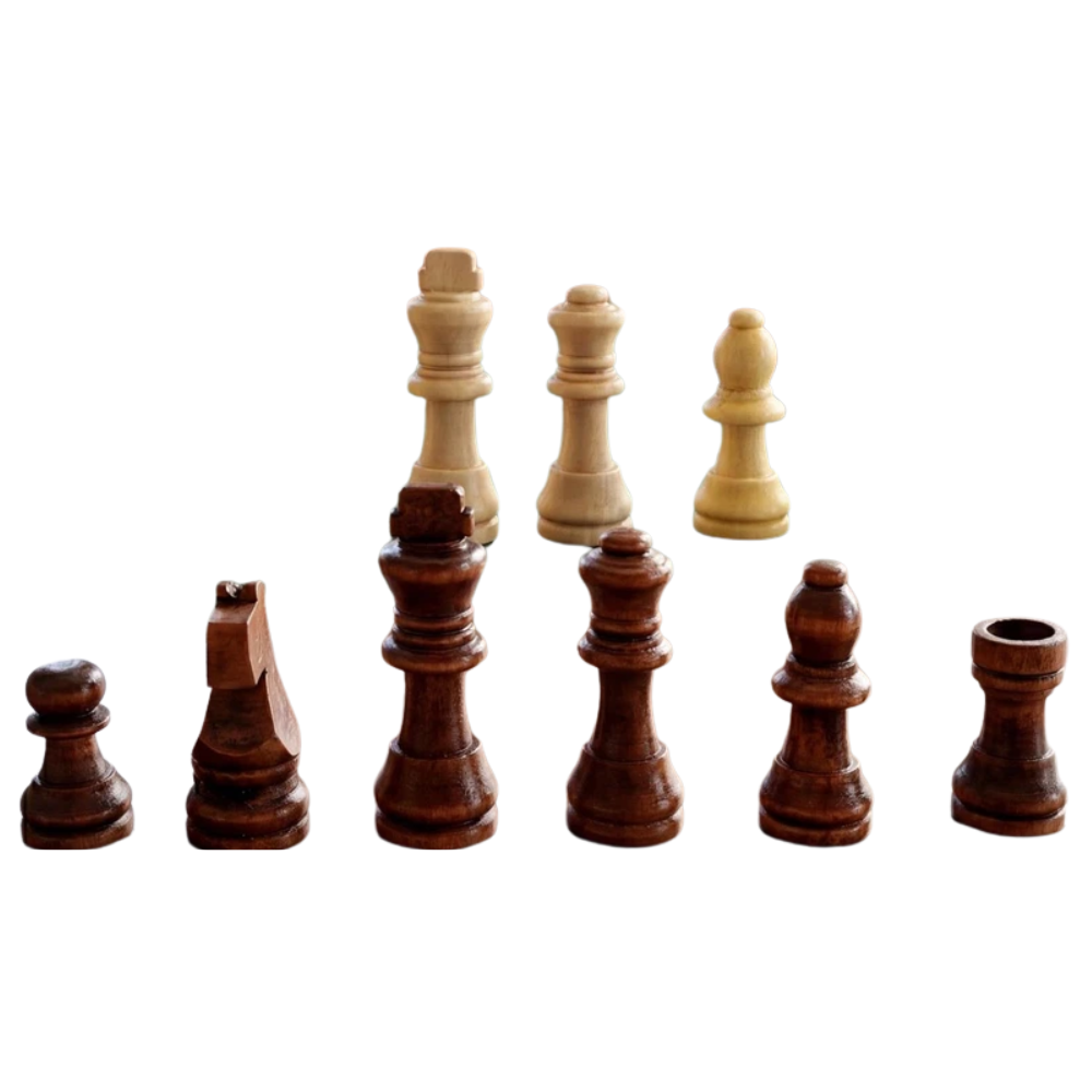 3 in 1 Wooden Board Game Set Chess Draughts Backgammon Folding Portable Strategy Games 3+