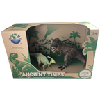 2-Piece Dinosaur Toy Set, T-Rex and Parasaurolophus Figures in Gift Box for Kids 3+