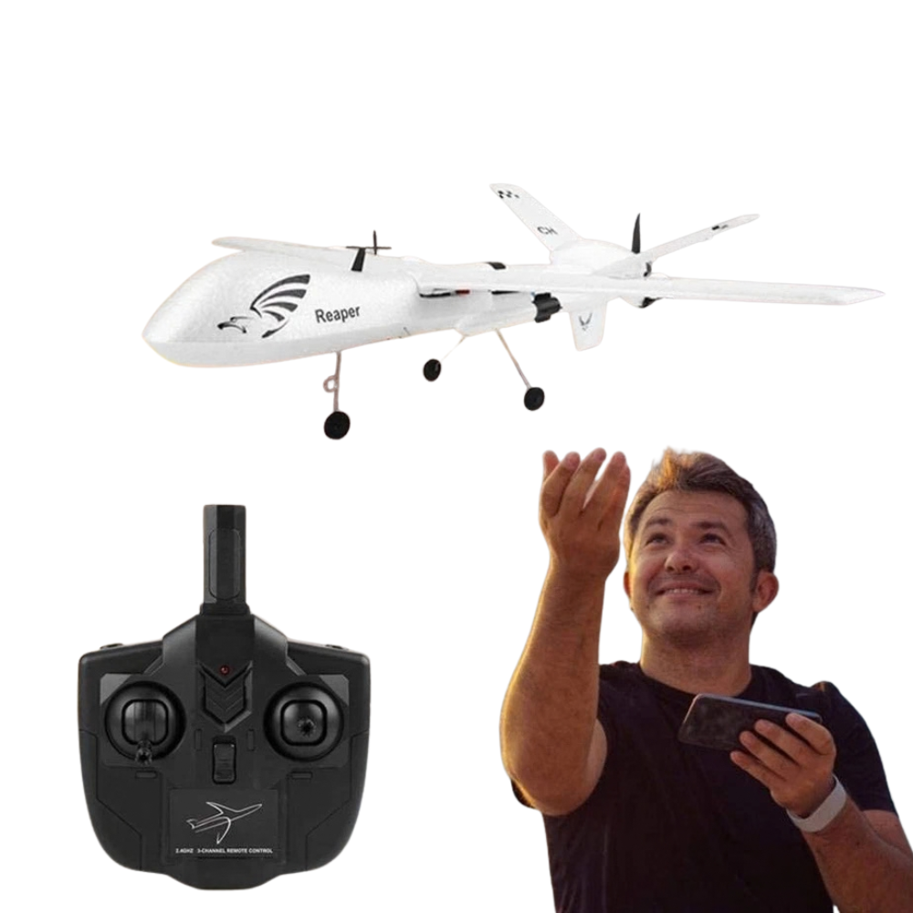 Rc Glider Plane Mq-9 Drone 2.4g Remote Control Airplane 6-Axis Gyro Kids Gift 14+