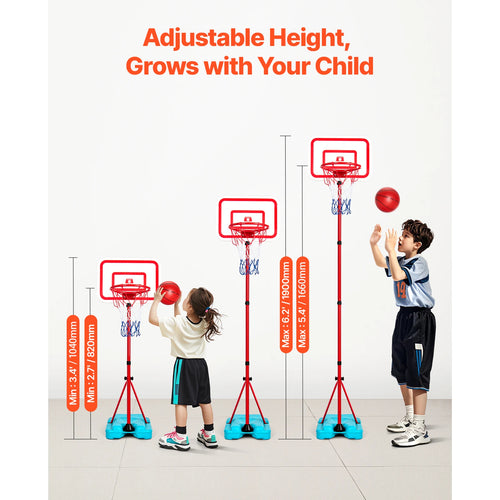 Adjustable Toddler Basketball Hoop 104–190CM Kids Indoor Outdoor Sport Toy Set