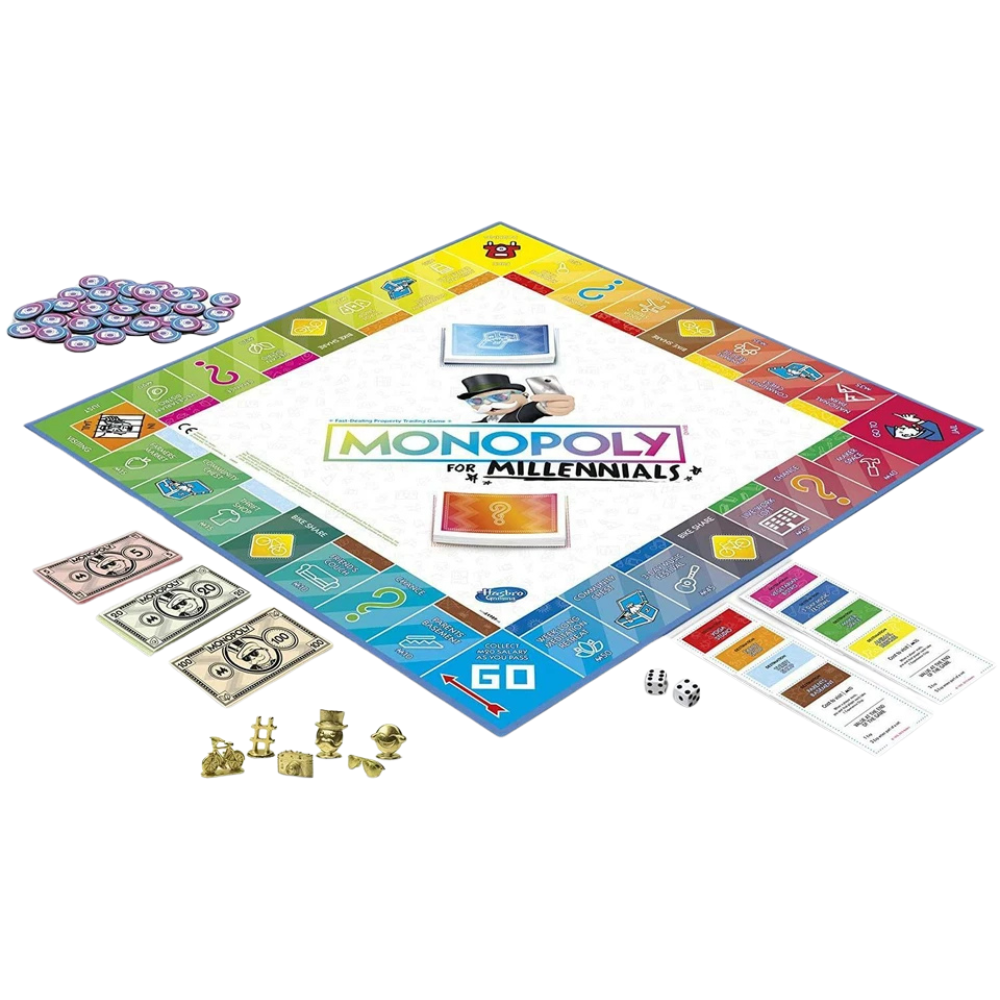 Hasbro Gaming Monopoly for Millennials Board Game E4989 Family Party Game Ages 8+ Fun