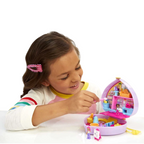 Polly Pocket Shani Art Studio Compact Micro Dolls 12 Accessories Portable Creative Playset 4+