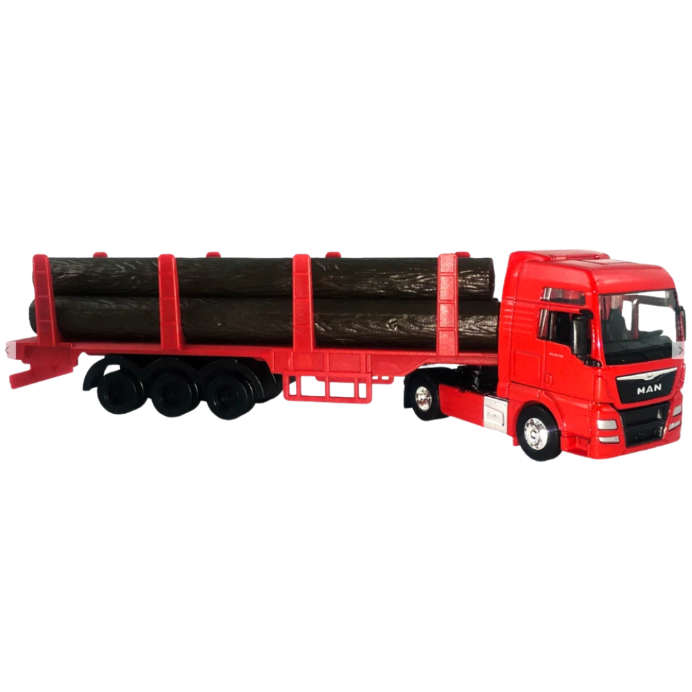 Welly Man Tgx Xxl Timber Transporter Diecast Truck Model Toy 1:64 Scale Swedish Lorry