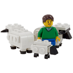 LEGO Sheep & Lamb with Grass Set of 3 Farm Field City Accessories