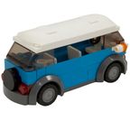 LEGO Blue Camper Van Building Kit with VW Logo, Two Seats & Holiday Accessories