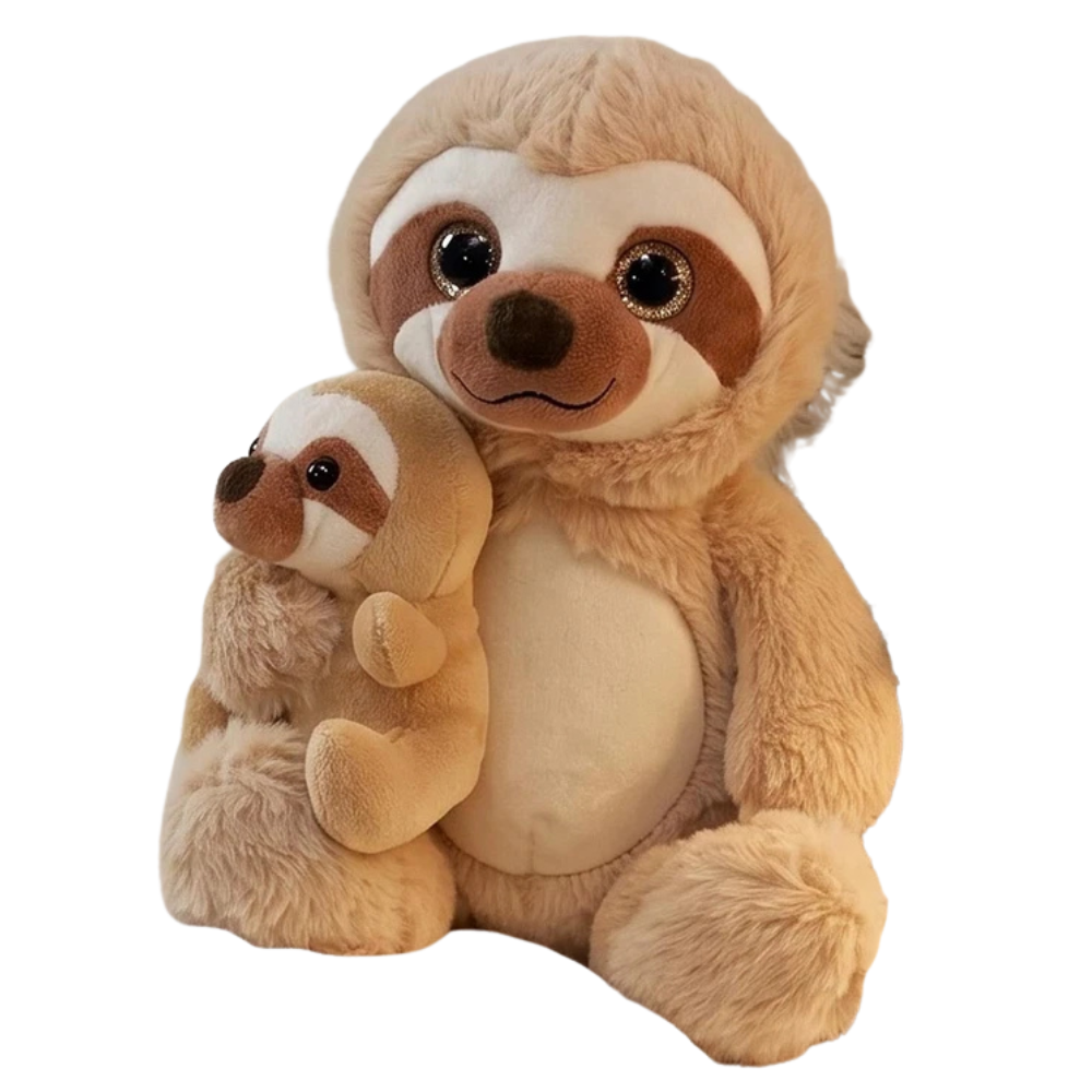 Mum & Baby Sloth Soft Toy 9 Inch Plush Teddy Cuddly Stuffed Animal Toy Kids Gift