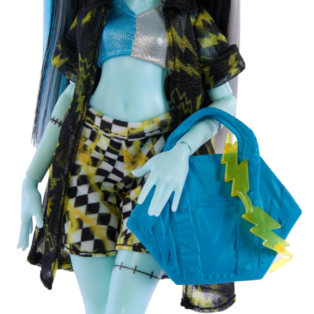 Monster High Scare-Adise Island Frankie Stein Doll with Swimsuit Beach Accessories Toy
