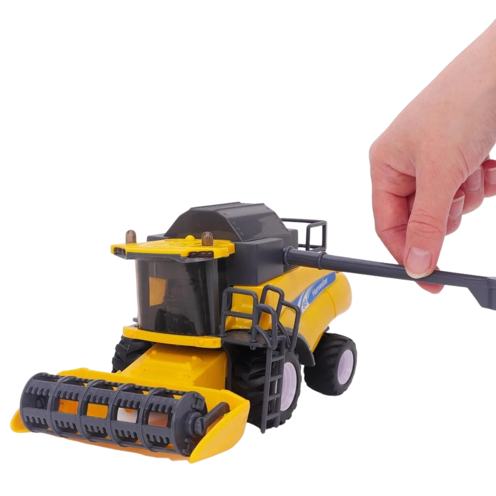 Toyland 26cm 1:32 Scale Yellow Combine Harvester Friction Powered Farm Toy 3+