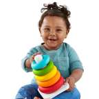 Fisher-Price Rock-a-Stack Plant-Based Toy 5 Colorful Rings Stacking Baby Toy 6 Months+ Fun