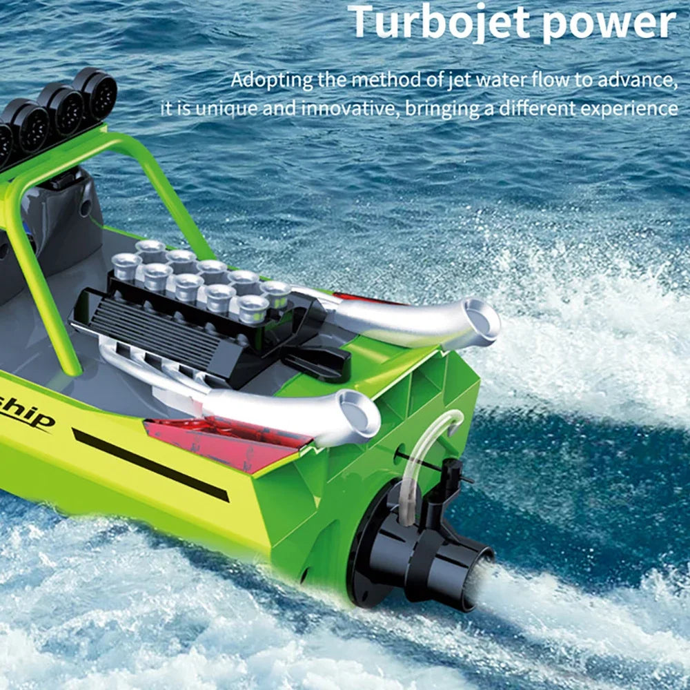 2.4GHz TY725 RC Turbojet High-Speed Remote Control Boat with Low Battery Alarm Toy