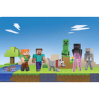 Minecraft World Builder Pack 7-Piece Action Figures Steve Creeper Enderman Skeleton