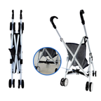 Baby Doll Foldable Blue Stroller Buggy Jogger Pram Accessory Toy for Dolls Up to 20 Inch