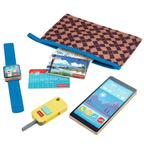 Fisher-Price Travel Tote on the Go Wallet Ggt58 Portable Baby Toddler Activity Toy for Travel Pretend Play On-The-Go Entertainment