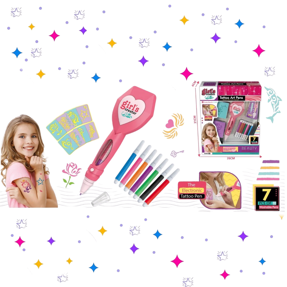 Kids Pretend Tattoo Set My Little Pony Design Gift for Girls