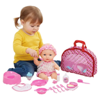 BiBi Doll Accessories Play Set 18 Pcs Carry Case Feeding Set Dummy & Potty