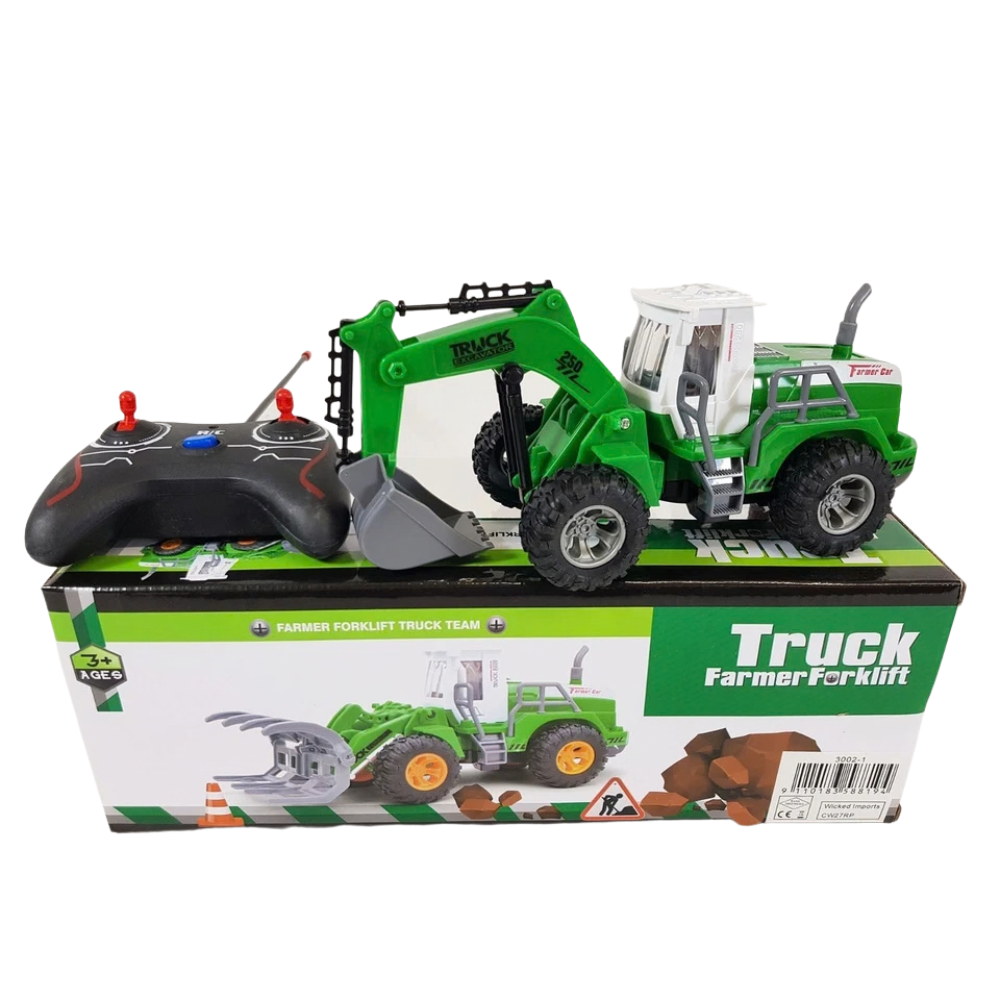 Remote Control Excavator Digger Rc Backhoe Tractor Working Arm Bucket Kids Toy Gift Age 3+ Uk