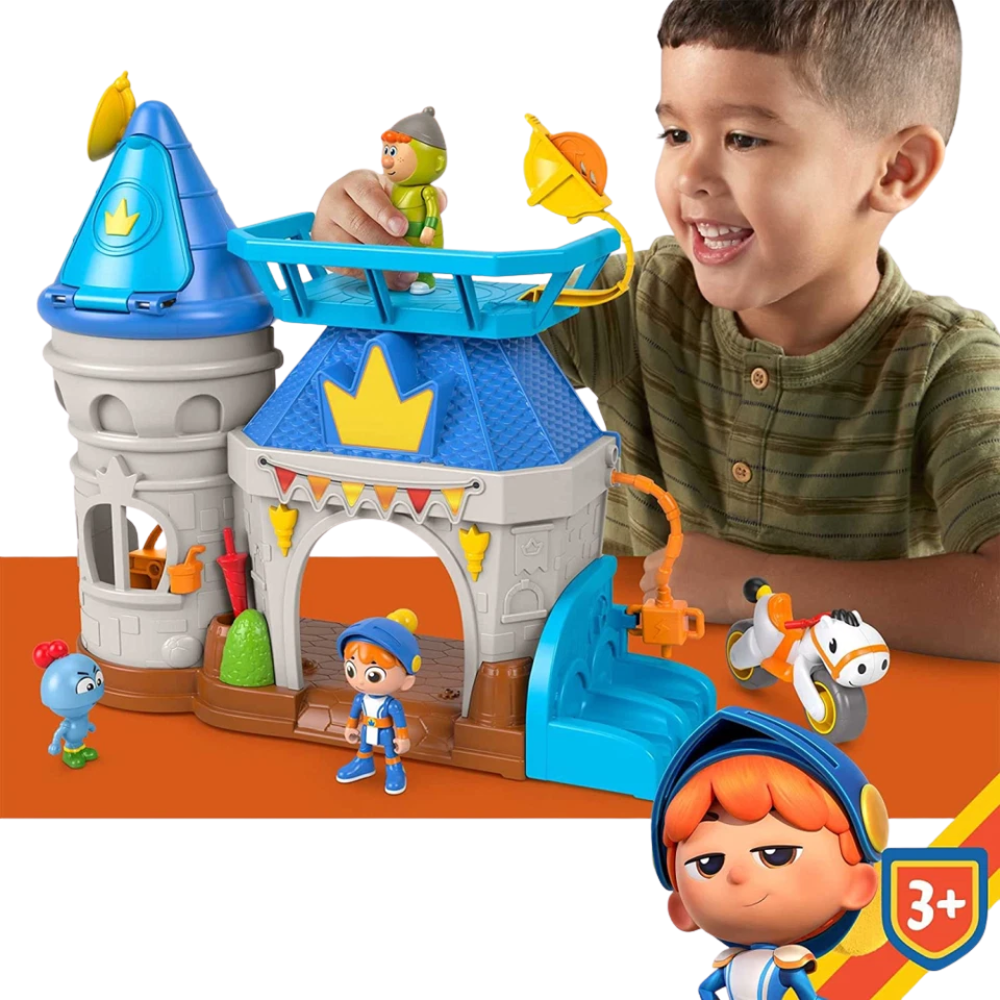 Fisher-Price Gus the Itsy Bitsy Knight Kingdom Castle Playset with Figures and Vehicle Toy