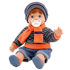18 Inch Realistic Ginger Baby Doll Soft Body Sleeping Freckles Dummy Sounds Lifelike Toy