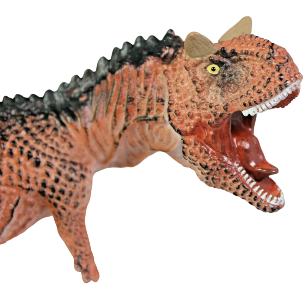 13 Inch Carnotaurus Dinosaur Toy, Soft Rubber Jurassic Dino Figure Gift for Kids 3+