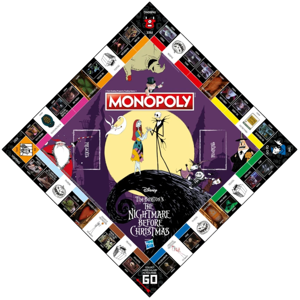 Monopoly Disney The Nightmare Before Christmas Tim Burton Board Game Collectible 8+