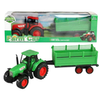 Large Kids Farm Tractor with Trailer Toy Farm Play Set for Boys Girls Gift