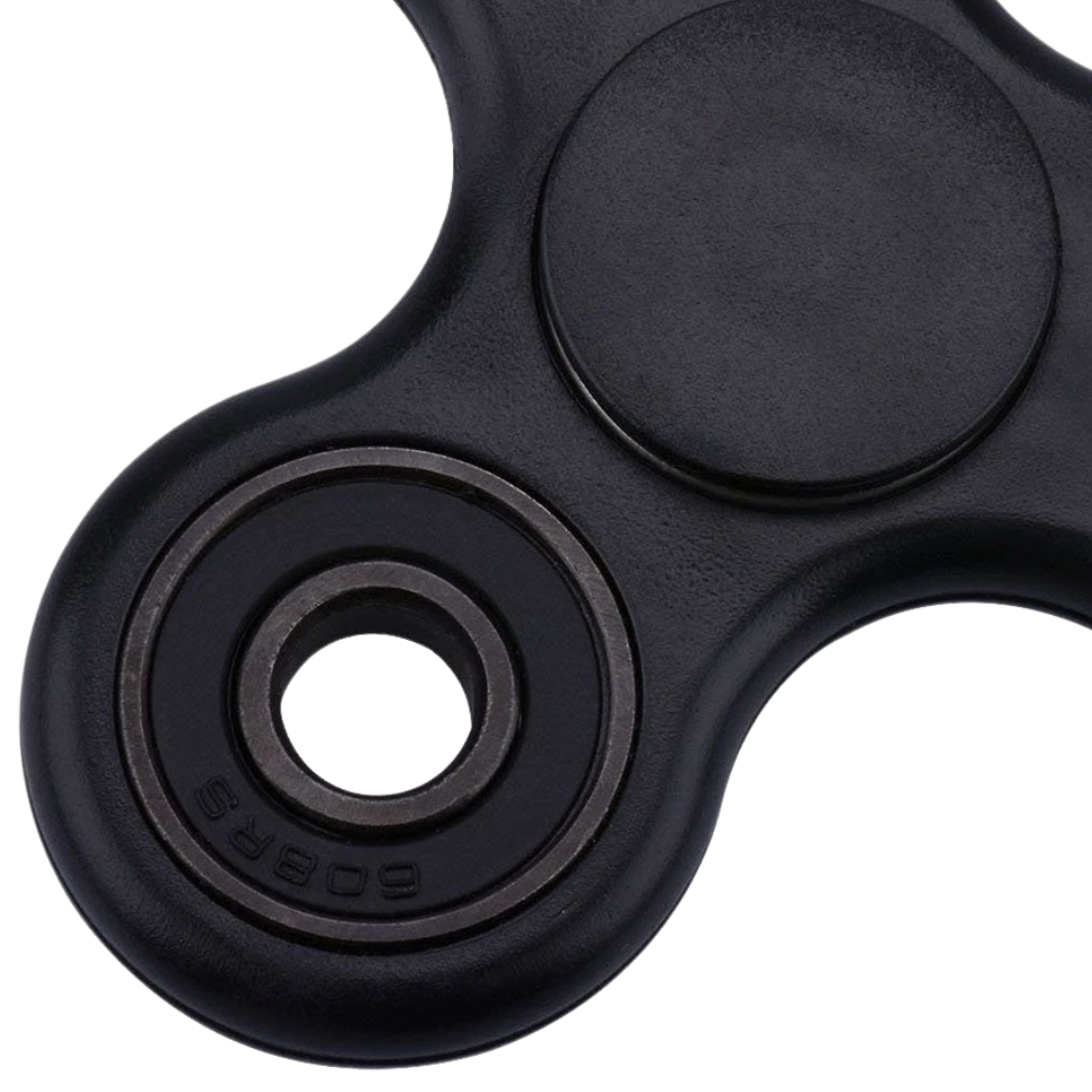 Fidget Hand Spinner Black Stress Relief Toy, 1–3 Minute Spin Time, Sensory Fidget Toy for Kids & Adults