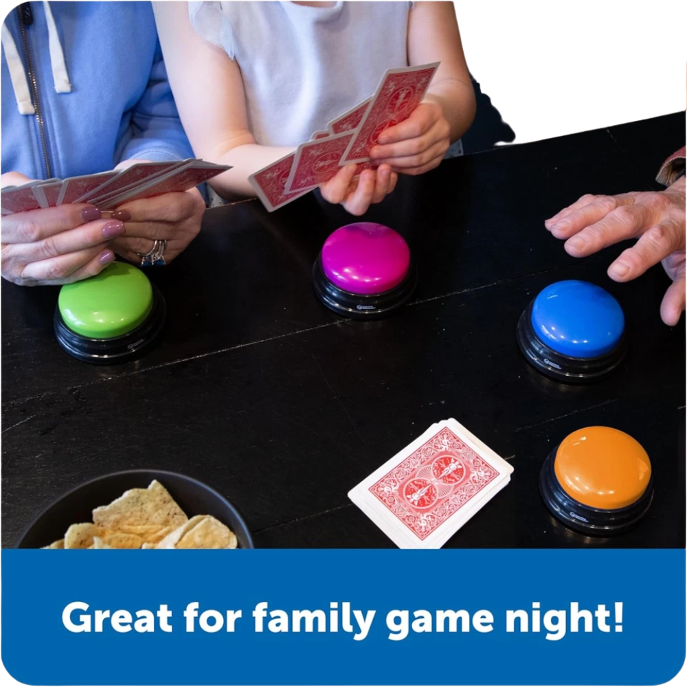 Learning Resources Answer Buzzers Set 4 Classroom Game Buzzers for Kids Educational Fun Toy