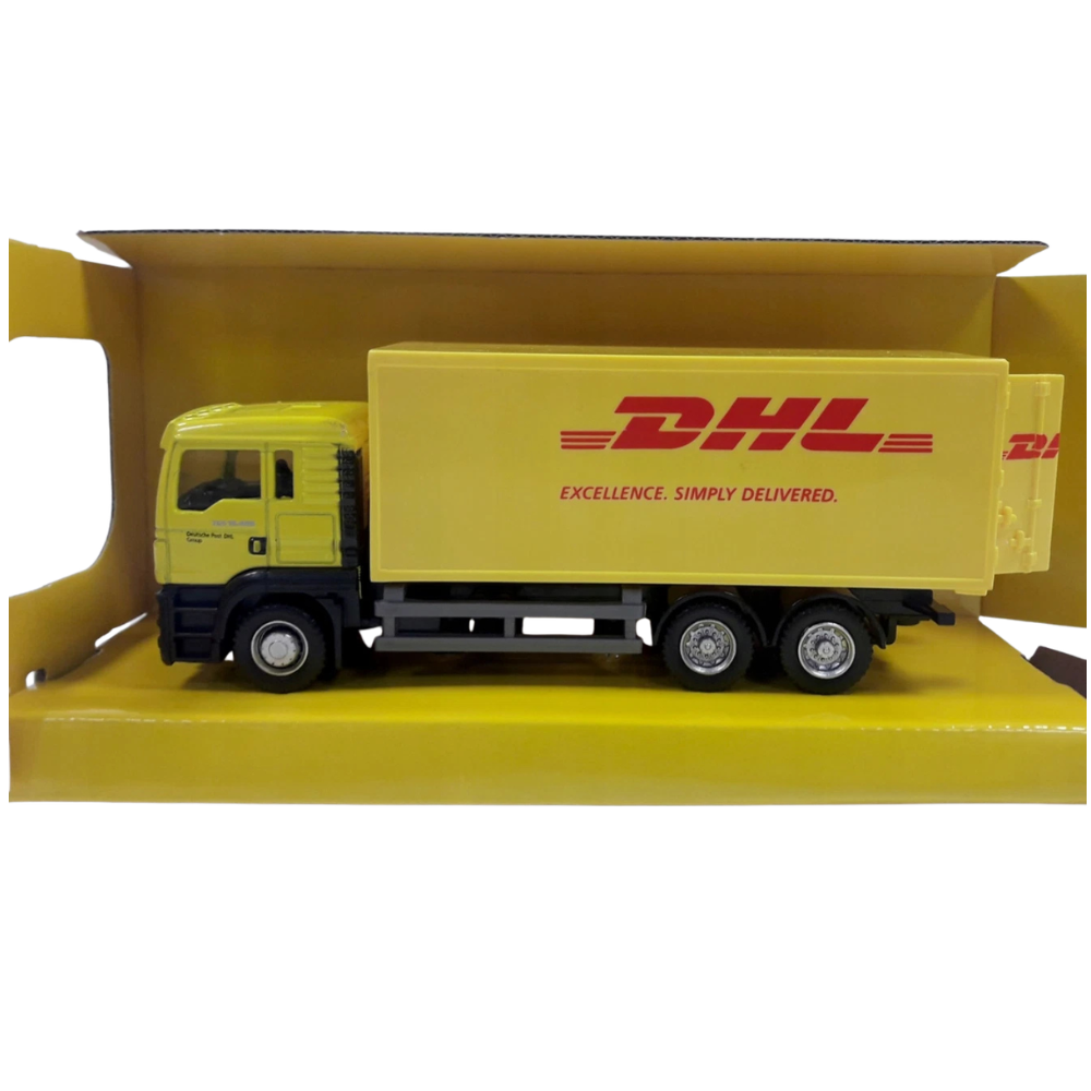 Daffi MAN DHL Germany Delivery Truck 1:64 Scale Yellow Diecast Model Lorry Toy