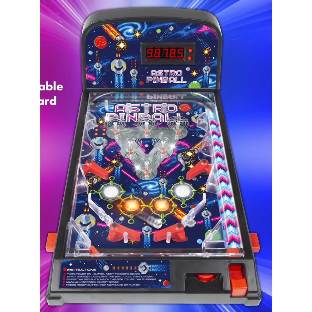 LED Tabletop Pinball Machine Electronic Arcade Game with Lights & Sound