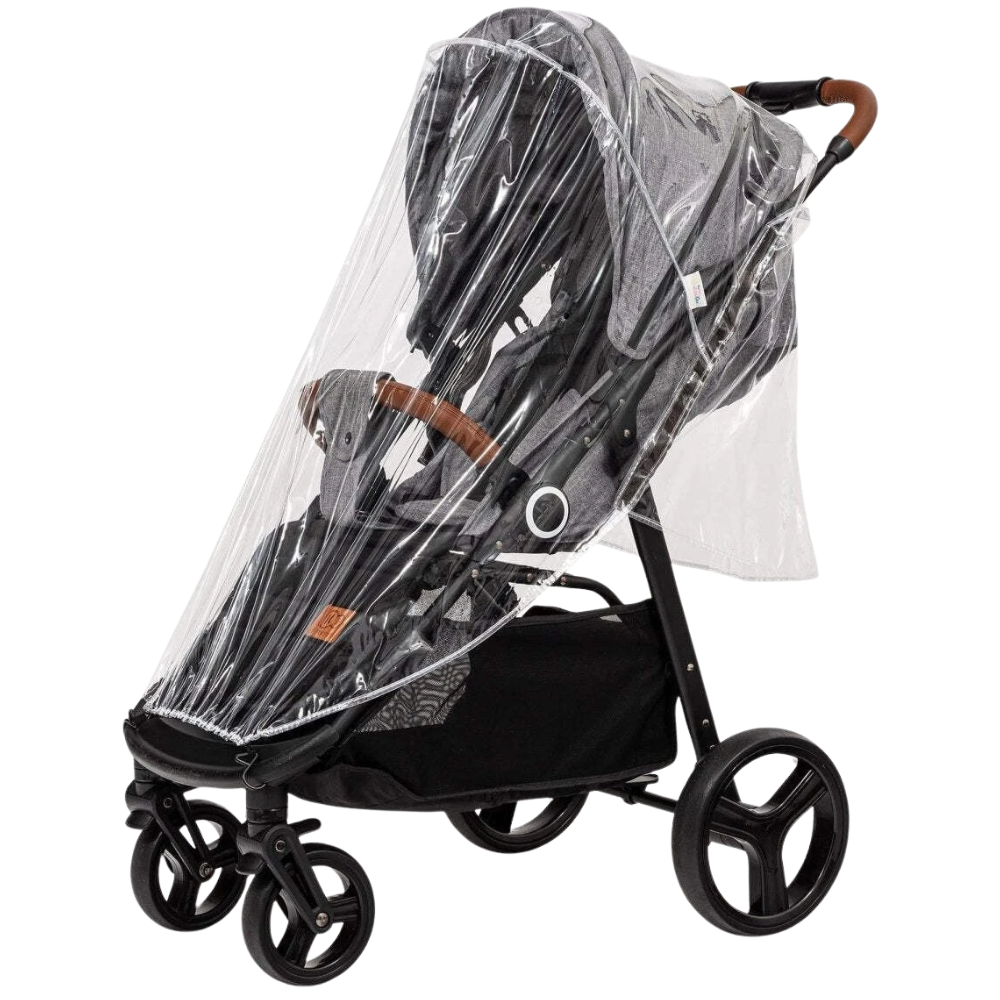 Buggy Rain Cover Compatible with Silver Cross Stroller 250 Micron Clear PVC Weather Shield